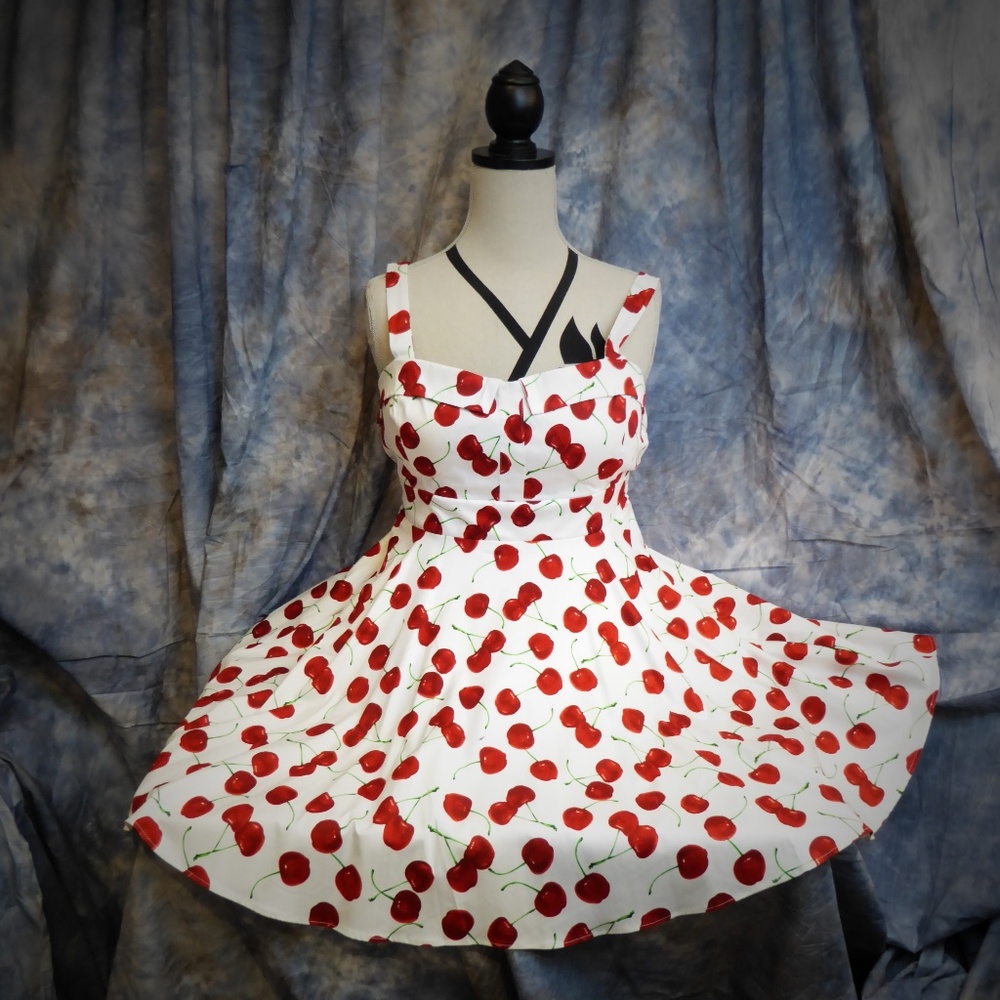 Modcloth IXIA Cherry Rockabilly Dress 3X